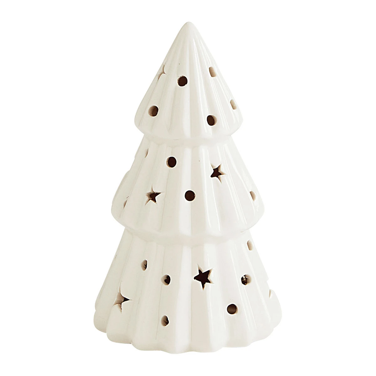 Sapin décoratif en céramique avec LED - Grand modèle
