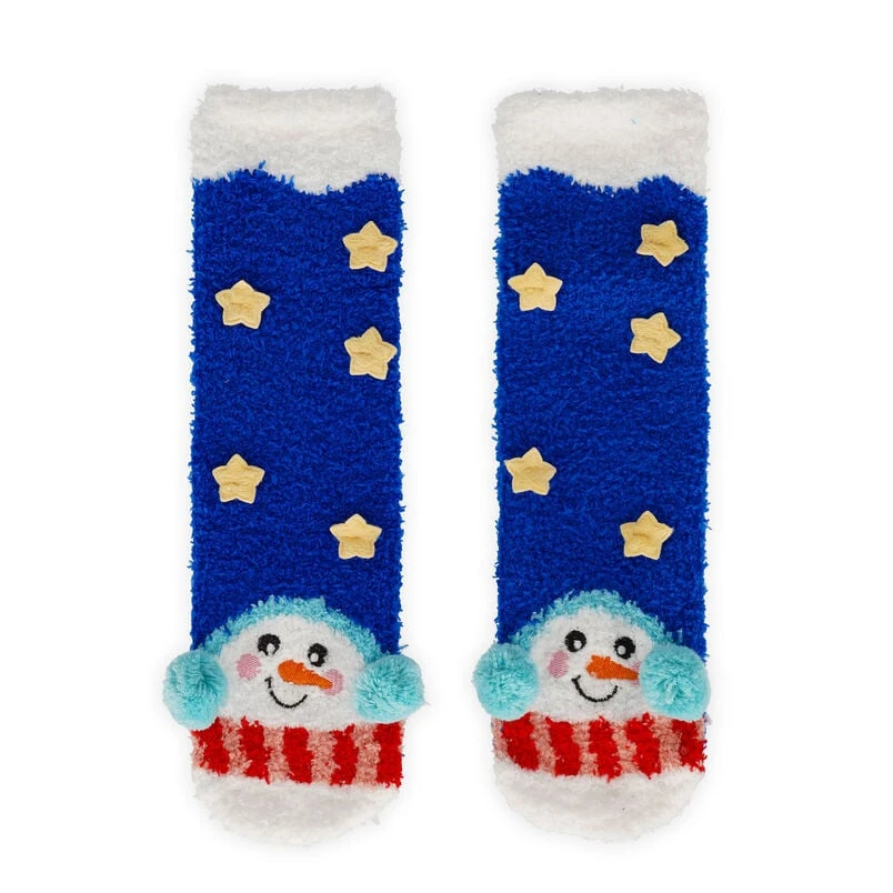 Chaussettes Antidérapantes de Noël Adulte Snowmen