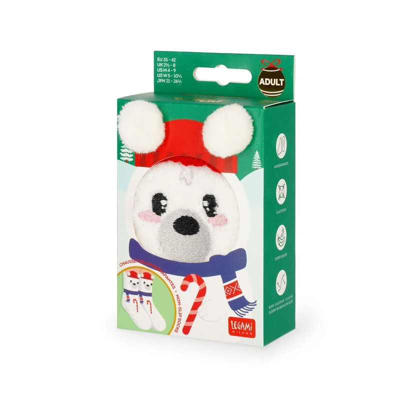 Chaussettes Antidérapantes de Noël Adulte Polar Bear